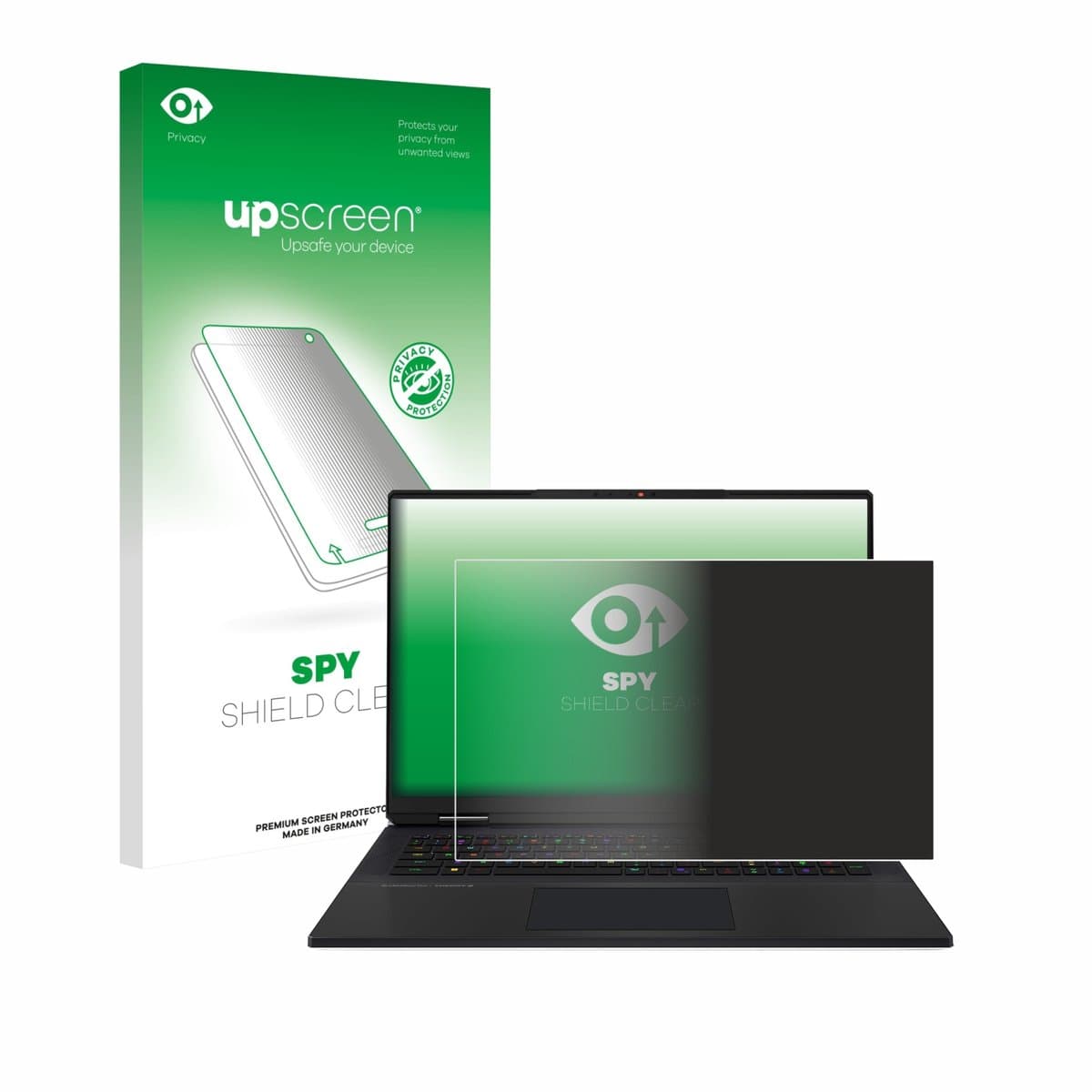 upscreen - privacy screenprotector voor MSI Titan 18 HX AI 2025 - Folie Beschermfolie Blauwlichtfilter