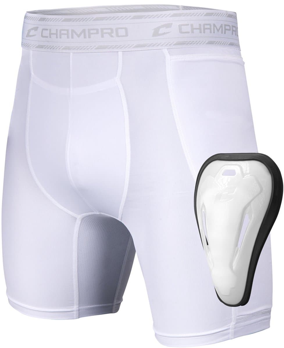 Champro - Honkbal - Take-Out - Compression Short - Met C-Flex Cup - Tok - Wit - Adult - Small