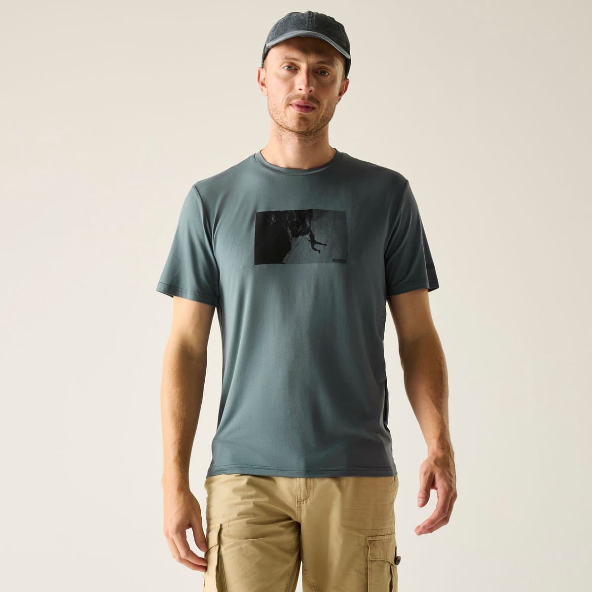 Heren Fingal Stretch T-shirt met korte mouwen en grafische print