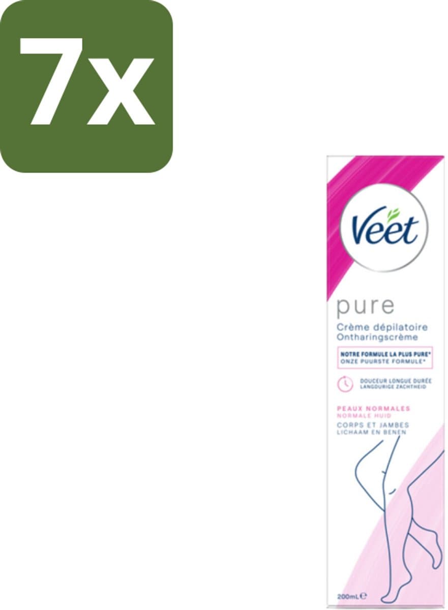 Veet Ontharingscrème Pure Normale Huid 100 ml - Bulkverpakking - 7 stuks