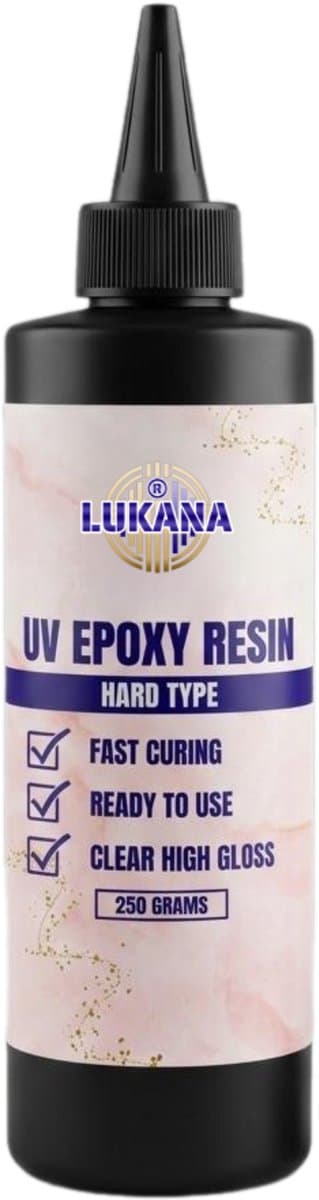 Lukana UV Resin Epoxy Giethars - 250 Gram - Sieraden maken - Transparant - Epoxy - Giethars - Gieten - DIY - Kant en Klaar - Alles in één - Zonder te Mengen