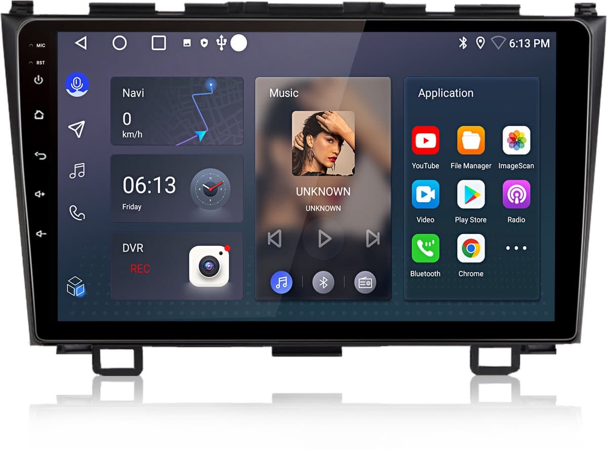 Junsun Android 15 Autoradio Geschikt Voor Honda CR-V III RE CRV 2007-2011 Accessoires, 2GB+64GB, Draadloze CarPlay & Andriod Auto, DAB+, GPS-Navigatie, Bluetooth, WIFI, FM, 9-inch Touchscreen, DSP, Quad-core processor