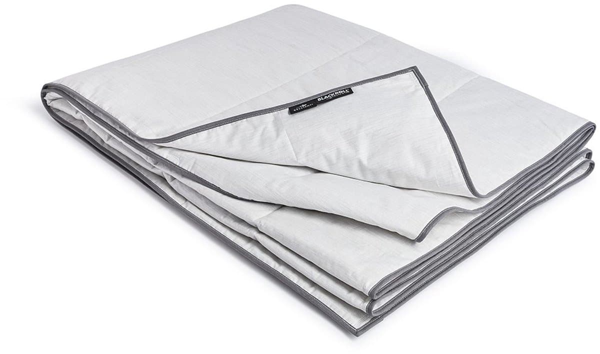 BLACKROLL® RECOVERY BLANKET ZOMER 135x200 cm – Lichte herstel- & verzwaringsdeken – Voor ontspanning & diepe slaap – Infrarood effect – Wit/Grijs
