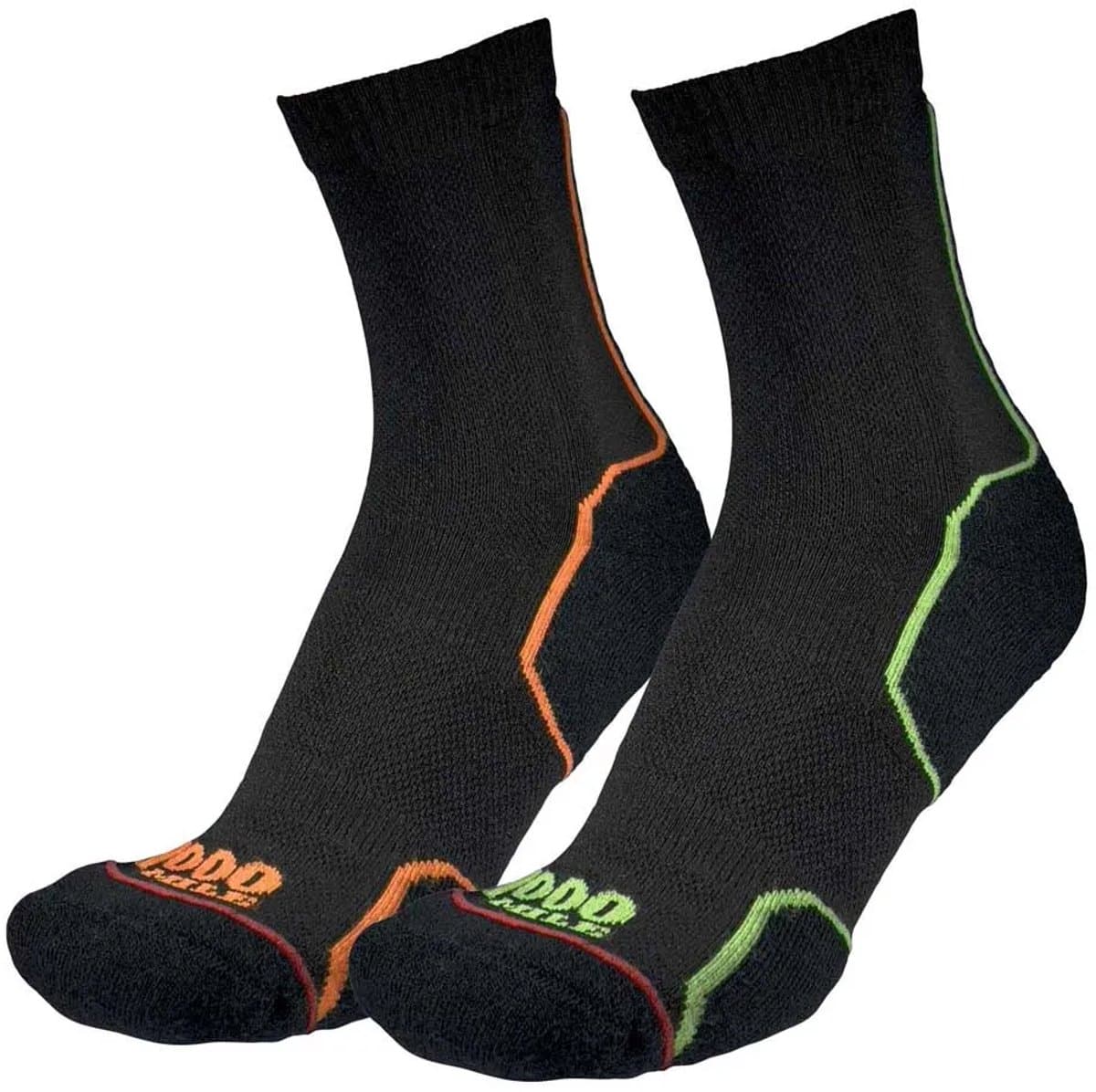 1000 Mile Trail Repreve Single Layer Sokken 2 Eenheden Zwart EU 39-42 1/2