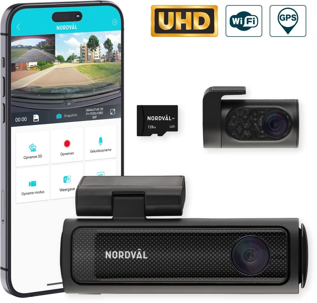 Nordväl DC202-2CH 4K Dashcam