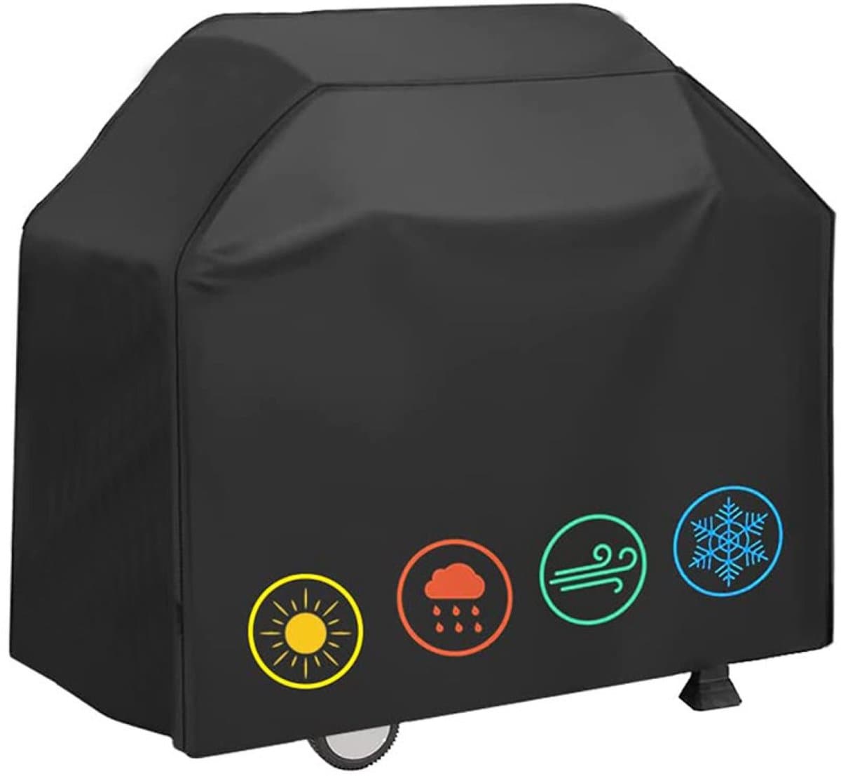 Buiten BBQ Grillhoes - Grillhoes - Oxford doek - Grillhoes winddicht - UV-bestendig - Waterdicht - Vochtbestendig - Stofbestendig - Past op de meeste grills - Met opbergtas - 145 x 61 x 117 cm
