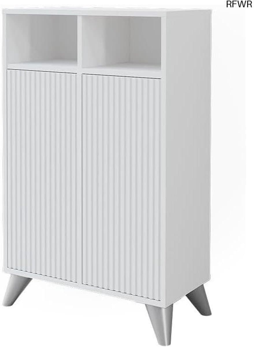 RFWR® Midikast voor de badkamer, wit, 60 x 97 cm met 2 deuren