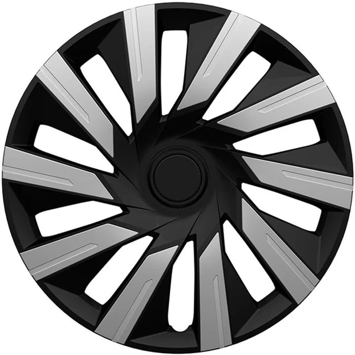 Wieldoppen TECNA-SB 14 inch ZILVER/ZWART. Set a 4 stuks (CONTROLEER UW BANDENMAAT en lees a.u.b. de onderstaande, uitgebreide tekst!)