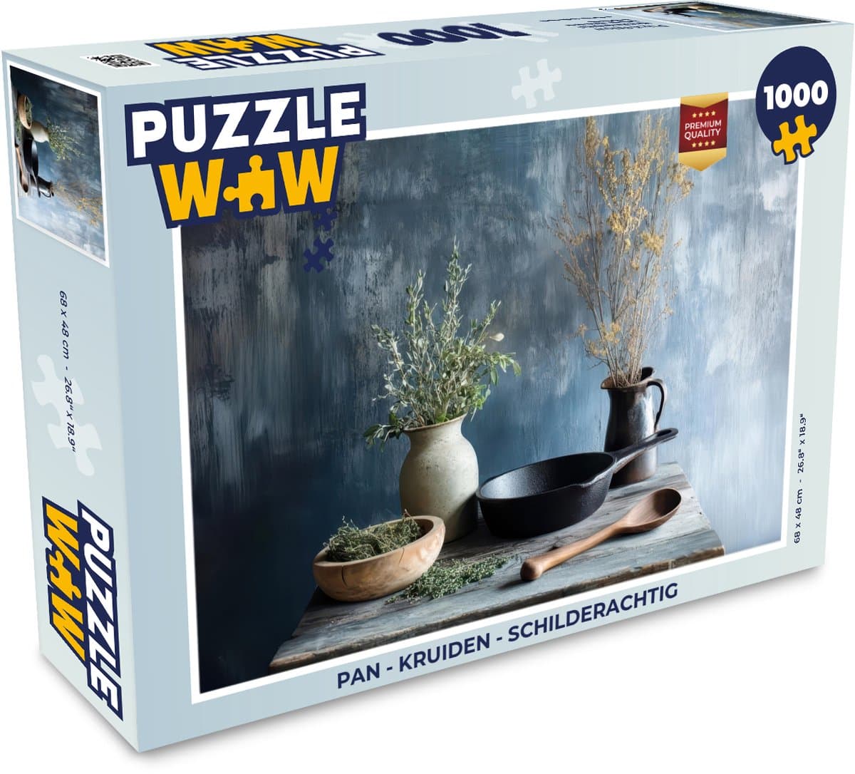 Puzzel Pan - Kruiden - Schilderachtig - Legpuzzel - Puzzel 1000 stukjes volwassenen