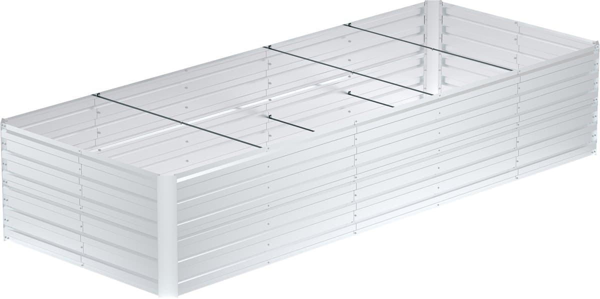 300 x 120 x 58cm Verhoogd Bed Metal Planter Verhoogd Bed Kit voor Kruid Bed Groente Bed Planting Box Garden Box Koude Frame teelt voor bloemen, fruit, groenten (Verzinkt, Rechthoekig)