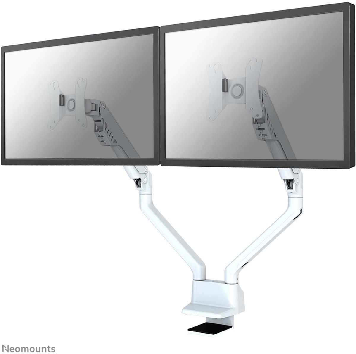 Neomounts FPMA-D750DWHITE2 Monitorarm 2 schermen - 10-32" - 2-8 kg/scherm - gasveer - 180°-stop - Topfix - wit