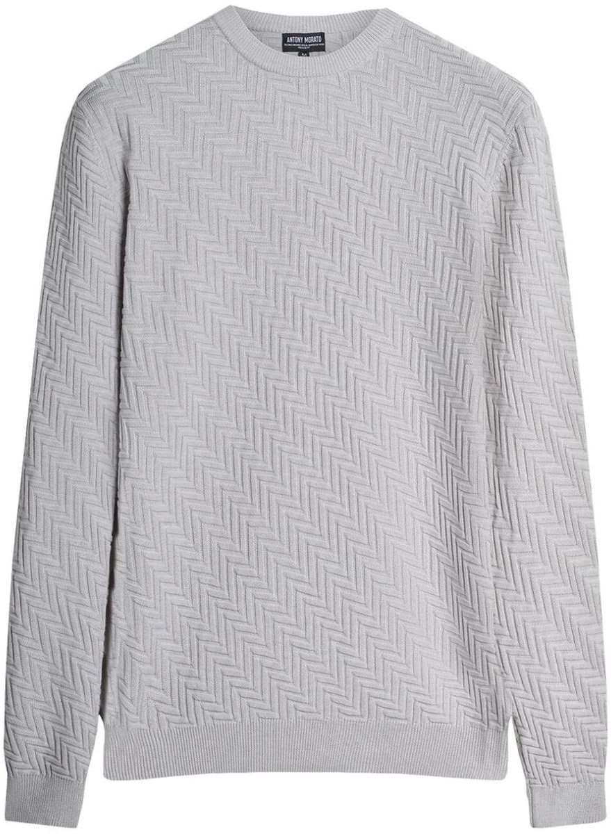 Antony Morato Trui Pullover Mmsw01533 Ya500088 1013 Ice Mannen Maat - M