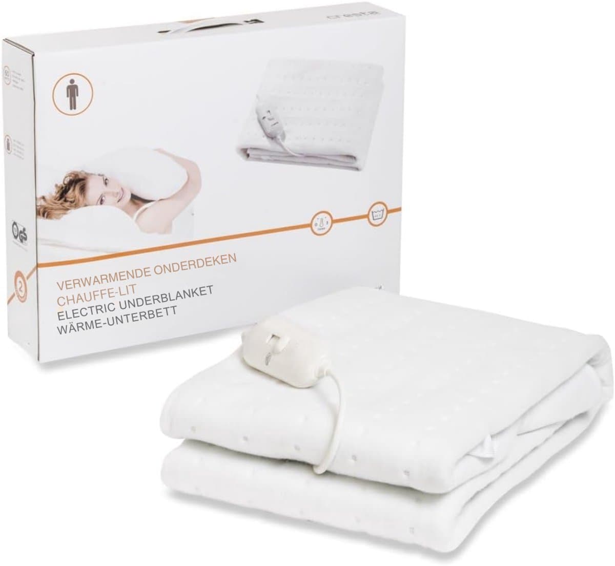 MMM® Elektrische Onderdeken 1 Persoon - Elektrische Bovendeken - Elektrisch Deken - 3 Temperatuurinstellingen - veilig en comfortabel, Bescherming tegen Oververhitting