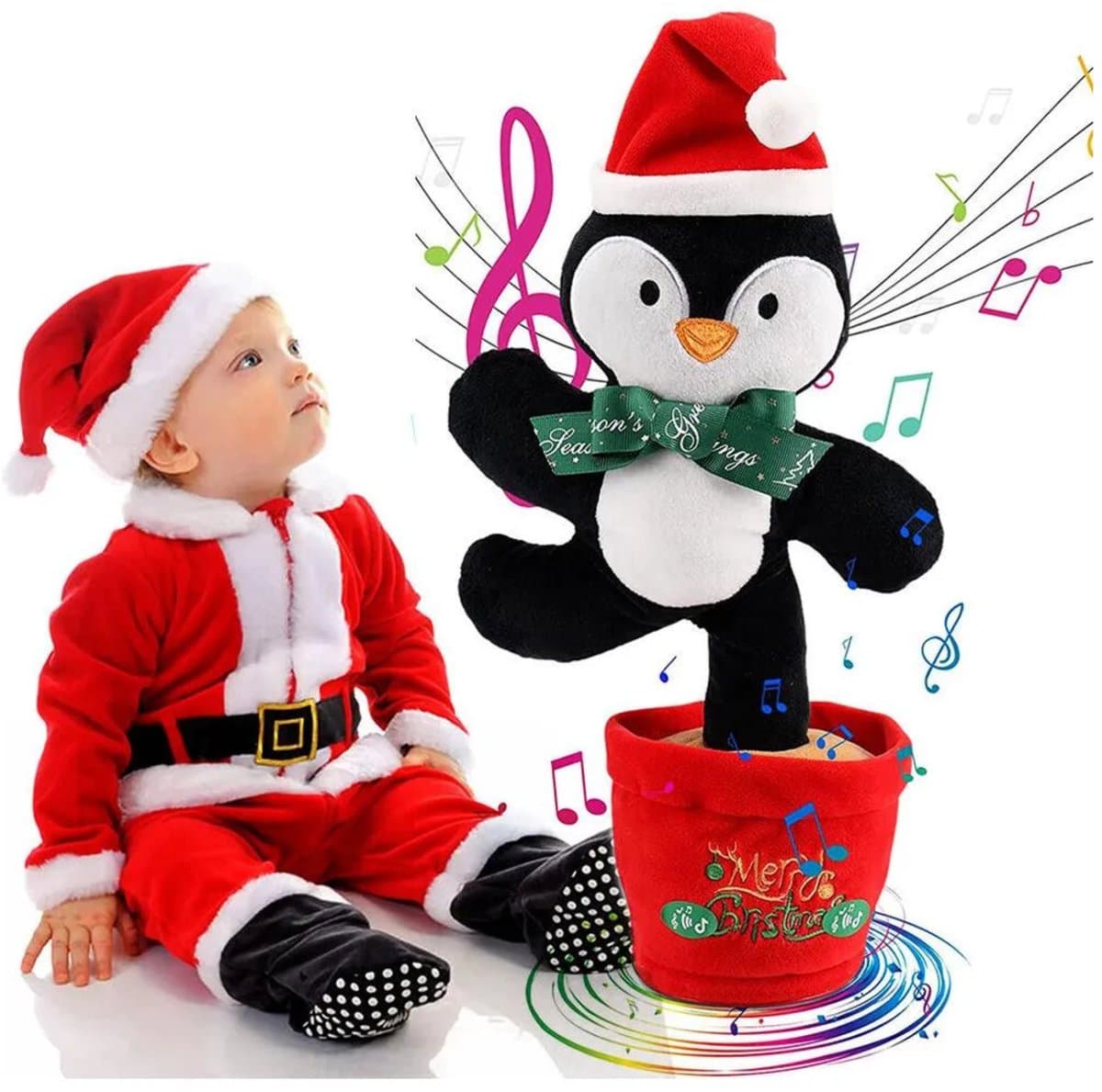 Jojoy - Dansende Pinguïn - Pratende Pinguïn - Sinterklaas cadeau - Baby Speelgoed - Kerstcadeau - Kinder speelgoed - Kerst geschenk - DANCETKO