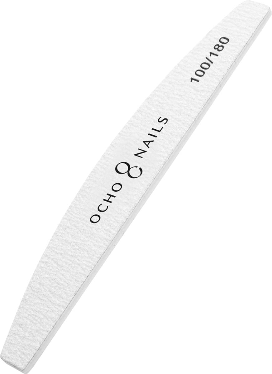 OCHO NAILS Classic – Nagelvijlen – Recht model – 100/180 grit – Smal ontwerp – Precisiewerk