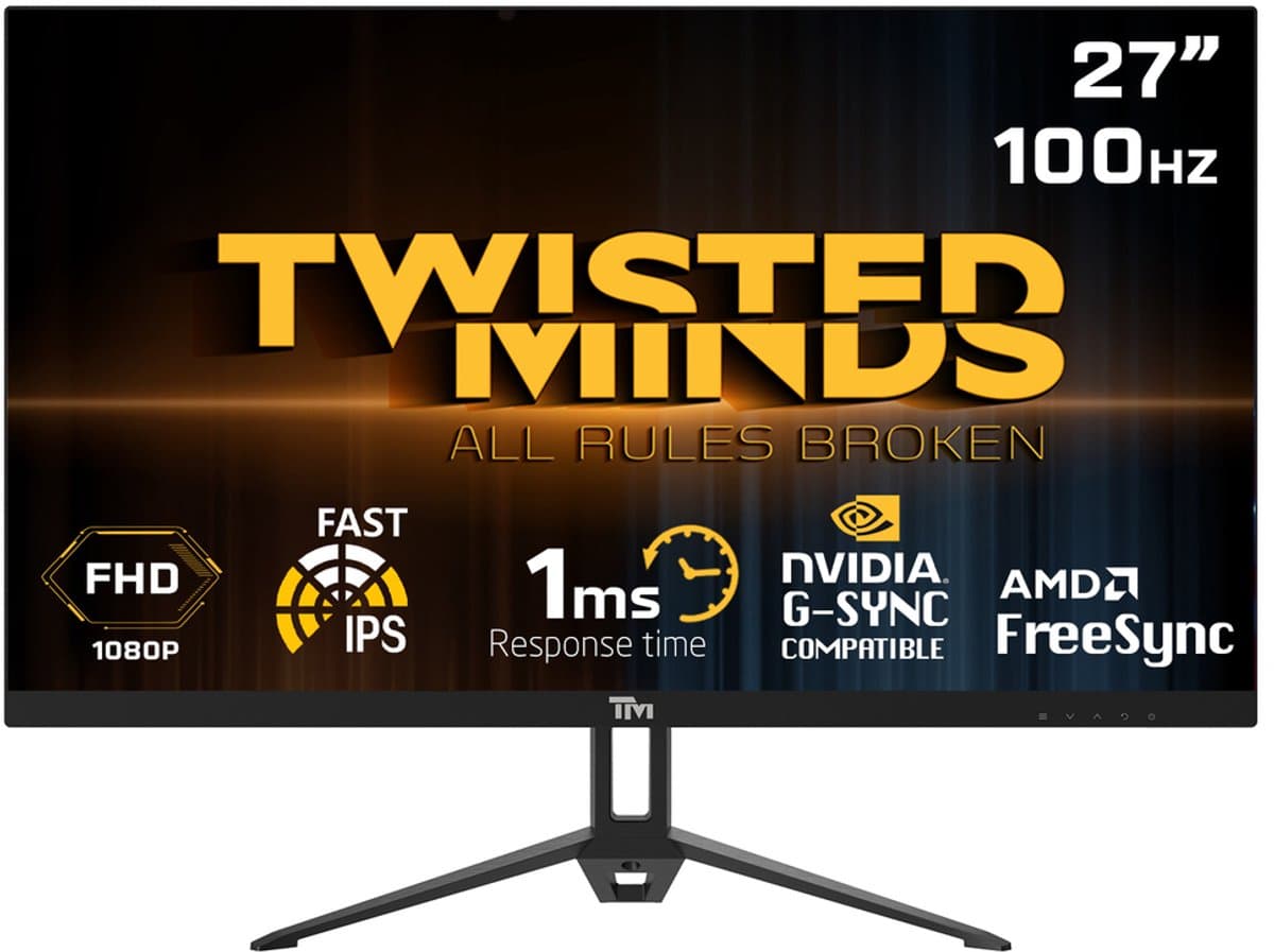 Twisted Minds Flat Gaming Monitor 27" Fhd - 100Hz
