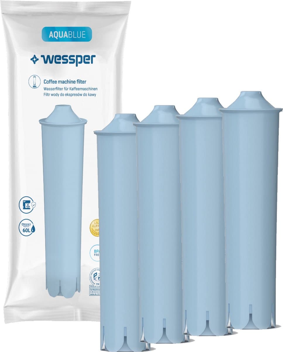 Wessper - waterfilter voor Jura koffiemachines - Claris blue - Filter 71311 - 67007 - 71312 Impressa Micro Giga C F J Z - 4 stuks