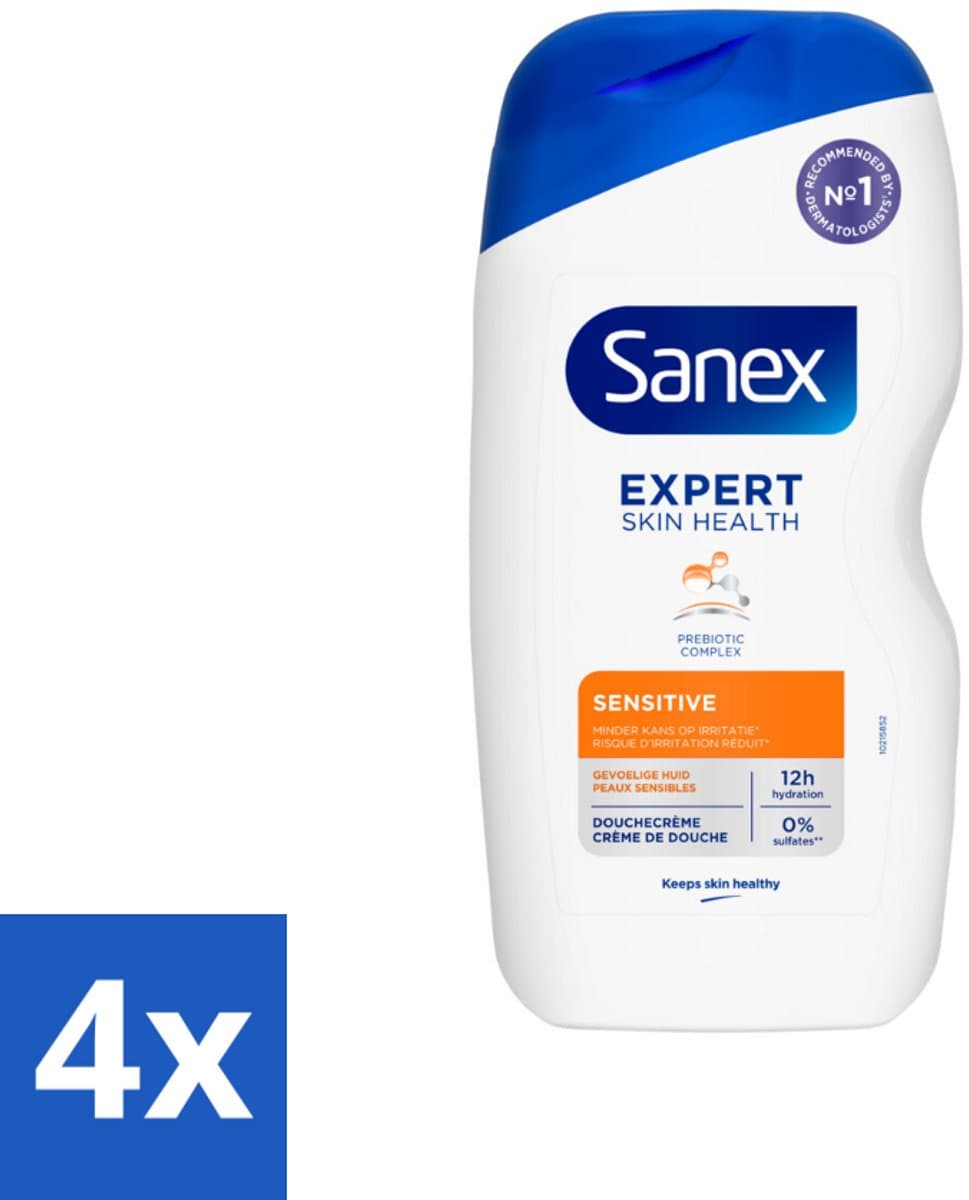 Sanex Douchegel Expert Skin Health Sensitive 400 ml - Voordeelverpakking - 4 stuks