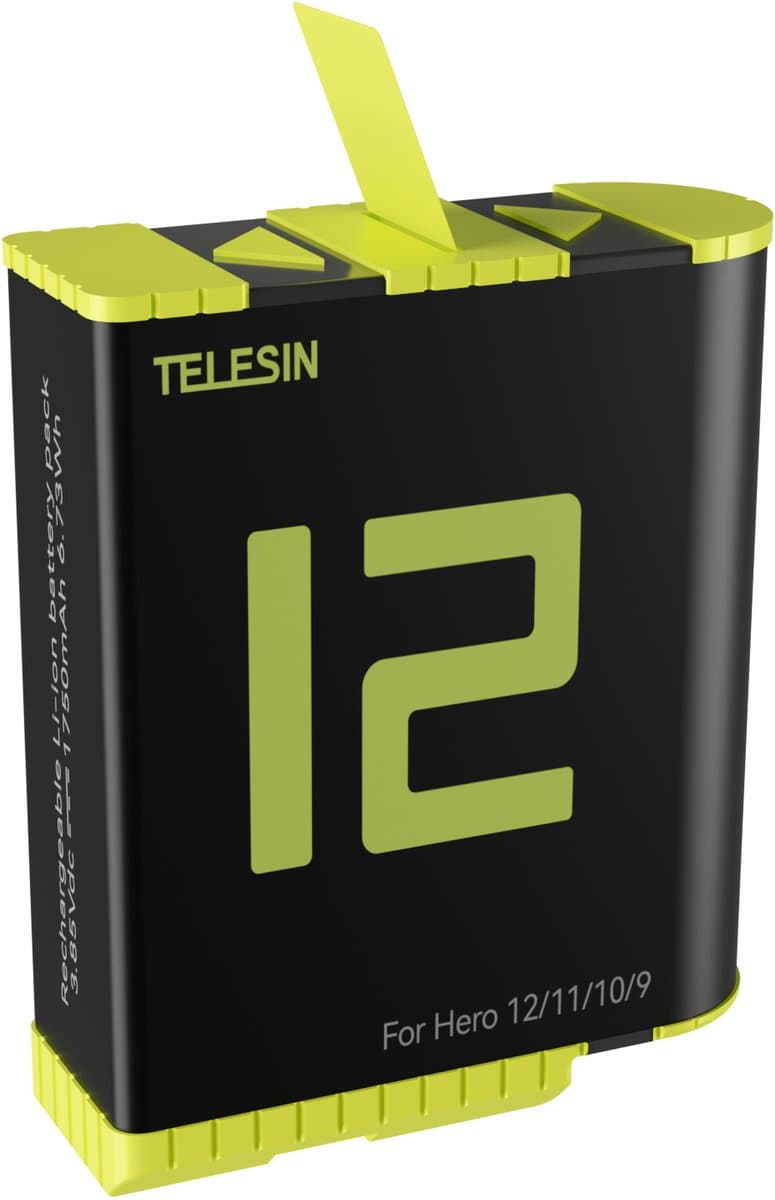 Telesin Batterij voor GoPro 9 / 10 / 11 / 12 - 1750 mAh