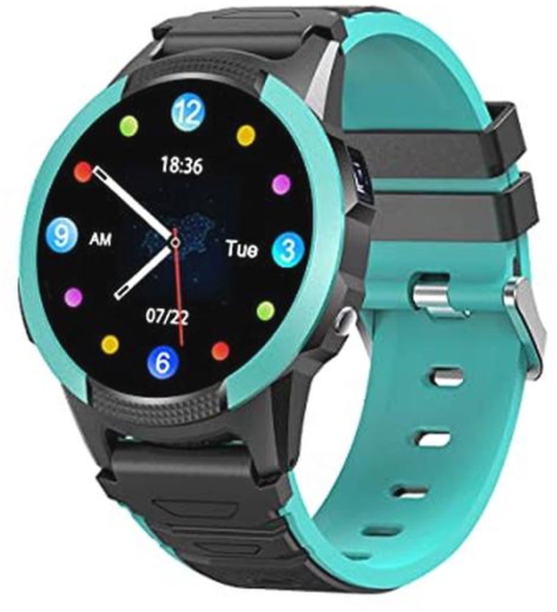 Save Family Slim 4G Kids Smartwatch with Video Call, Kids GPS Watch with Calling, Chat, SOS Button, Stopwatch, Pedometer, Waterproof IP67, Modern and Discreet Design (Green)