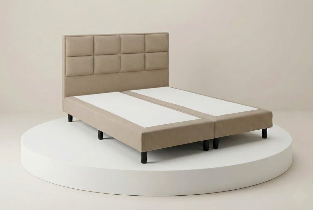Boxspring DreamLux - 180x200 Zonder matras - Beige 8 Vaks - BalBedden