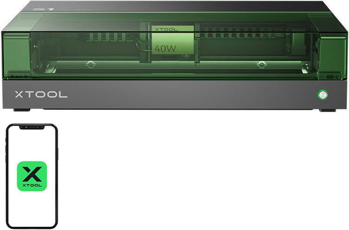 Xtool 2-In-1 Lasergraveur S1 40W Alles-In-Één Graveerset