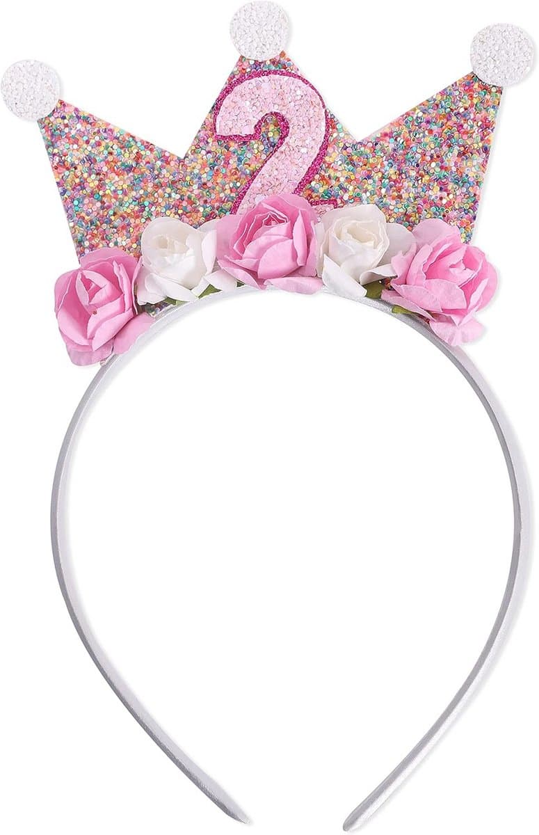 Bloemen kroon hoofdbanden voor meisjes 2e tot 6e verjaardag feestaccessoire