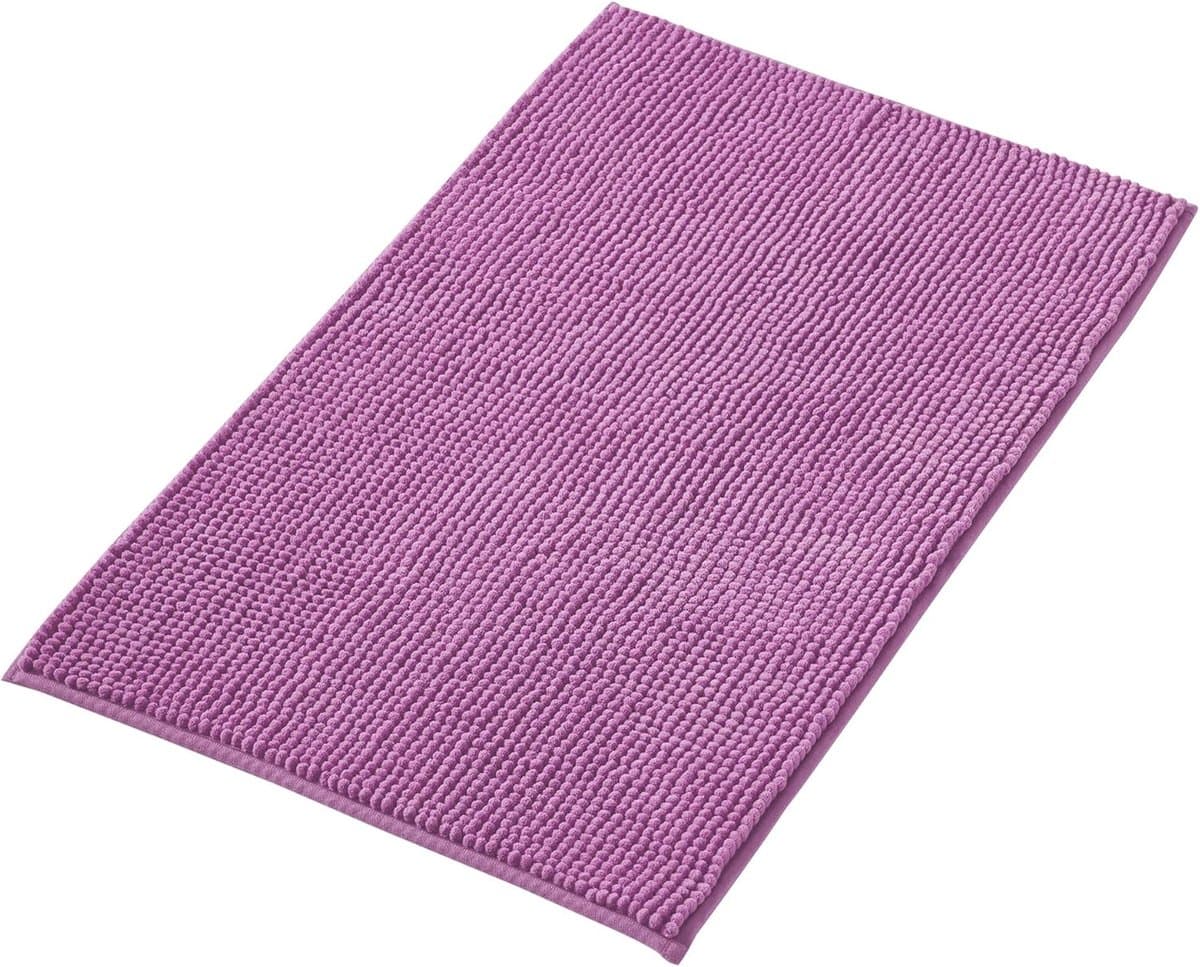 Badmat - 40 x 60 cm (Rechthoekig) - Polyester - Glad geweven - Anti-Slip - Super absorberend - machinewasbaar - Kleur : Paars