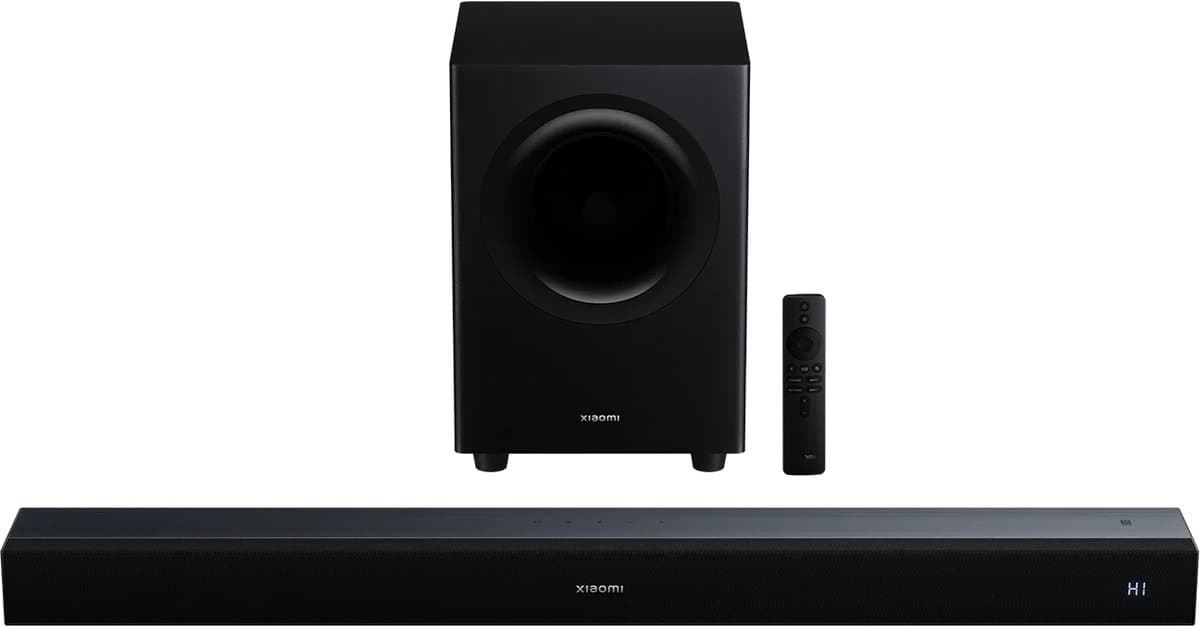 Xiaomi Soundbar Pro 2.1 ch - Soundbar - 2.1 kanaals audio met subwoofer voor diepe bas - Bluetooth draadloze verbinding - Krachtig en helder geluid voor tv, films en muziek - Eenvoudige installatie - Ideaal voor home cinema en gaming