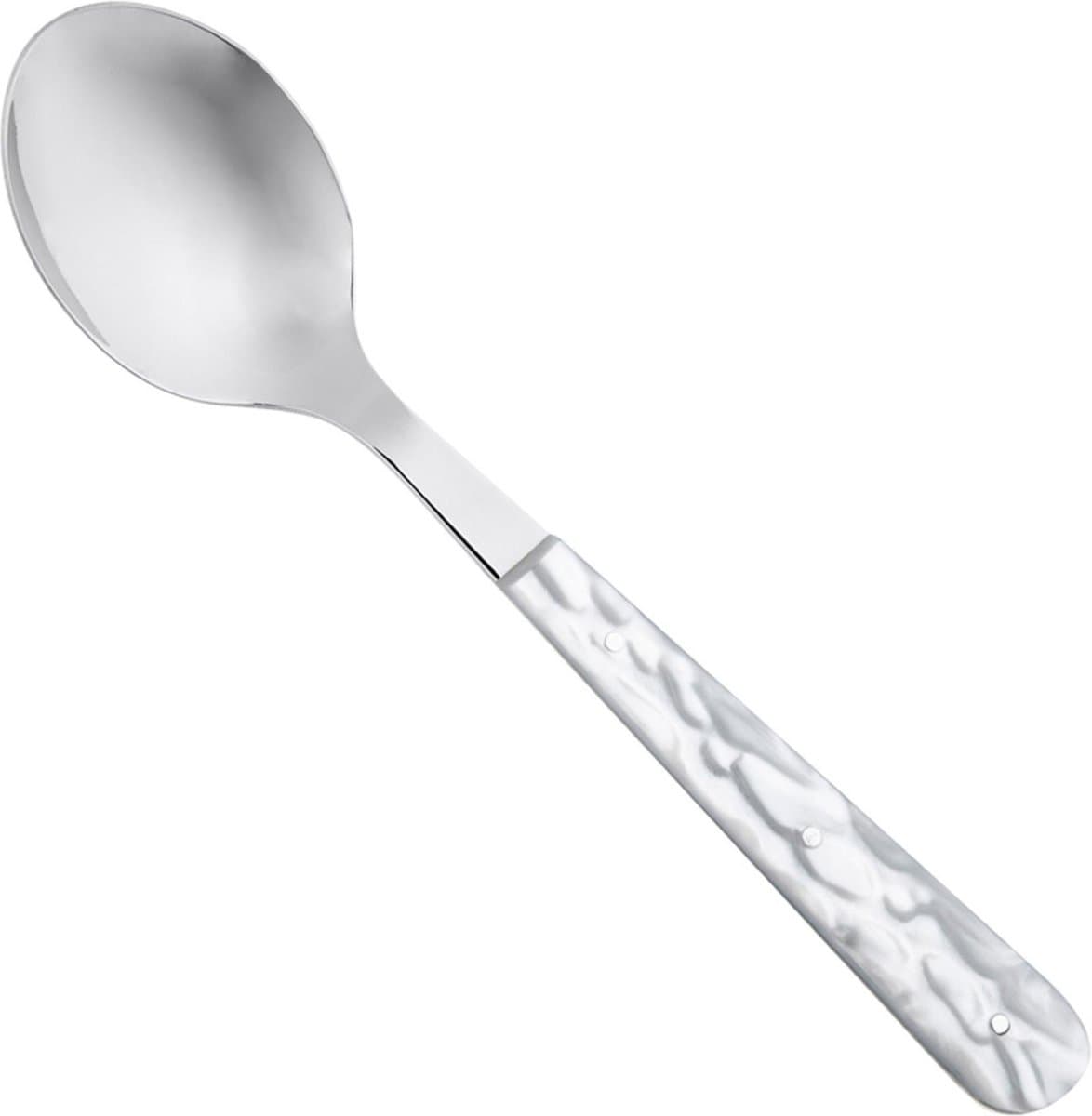 RÖR Solingen RVS en Parelmoerkleurige Lepel 18,5 cm voor Elke Gelegenheid