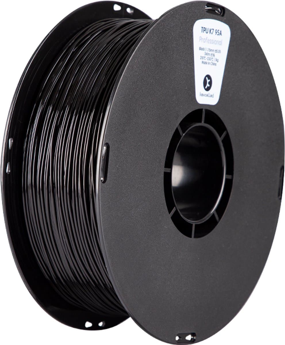 Kexcelled TPU 90A Zwart/Black 1.75mm 1kg 3D Printer filament