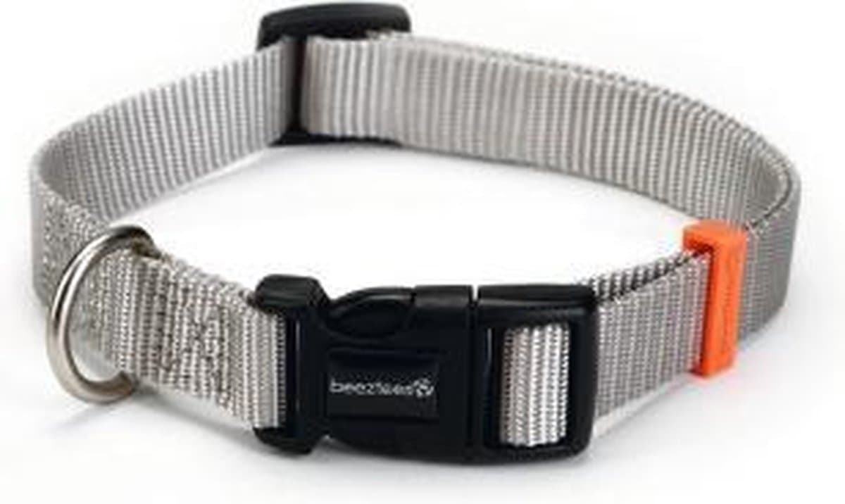 Nylon halsband Uni grijs 20-30 cm x 1,0 cm