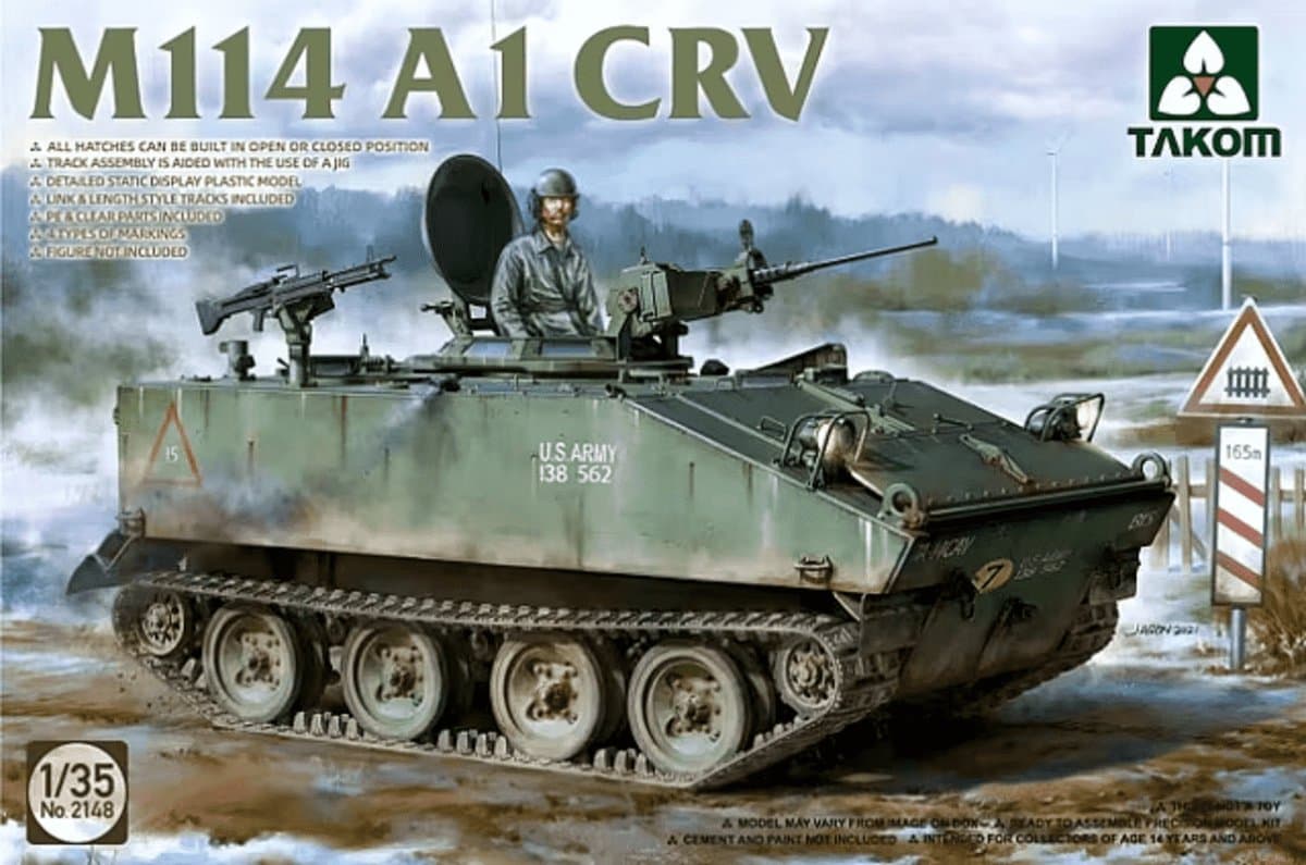 Takom Modelbouwpakket Militaire voertuigen - 2148 M114-A1 CRV Plastic - 1:35 - Modelbouw