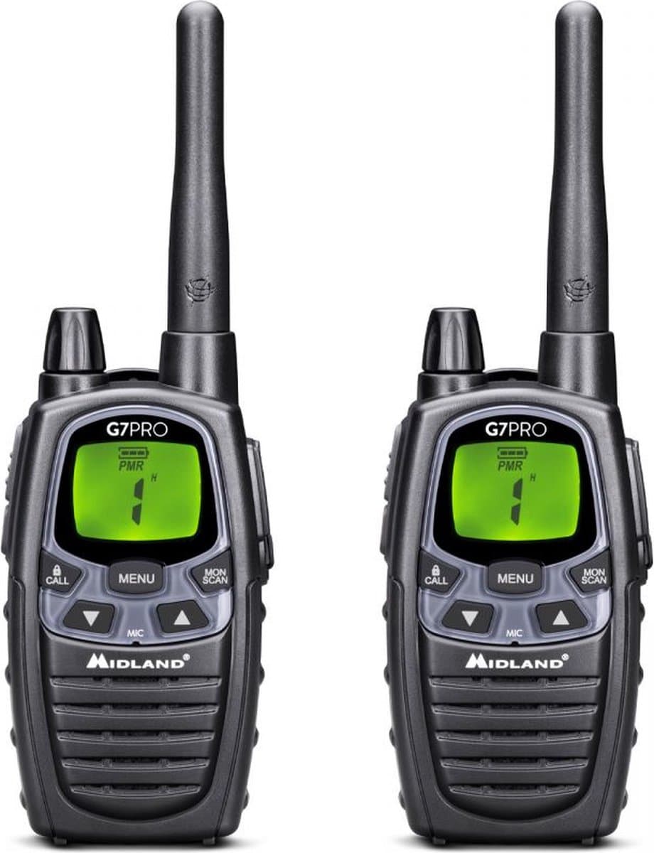 Midland C1090.18 twee-weg radio 446 kanalen 433 MHz Zwart
