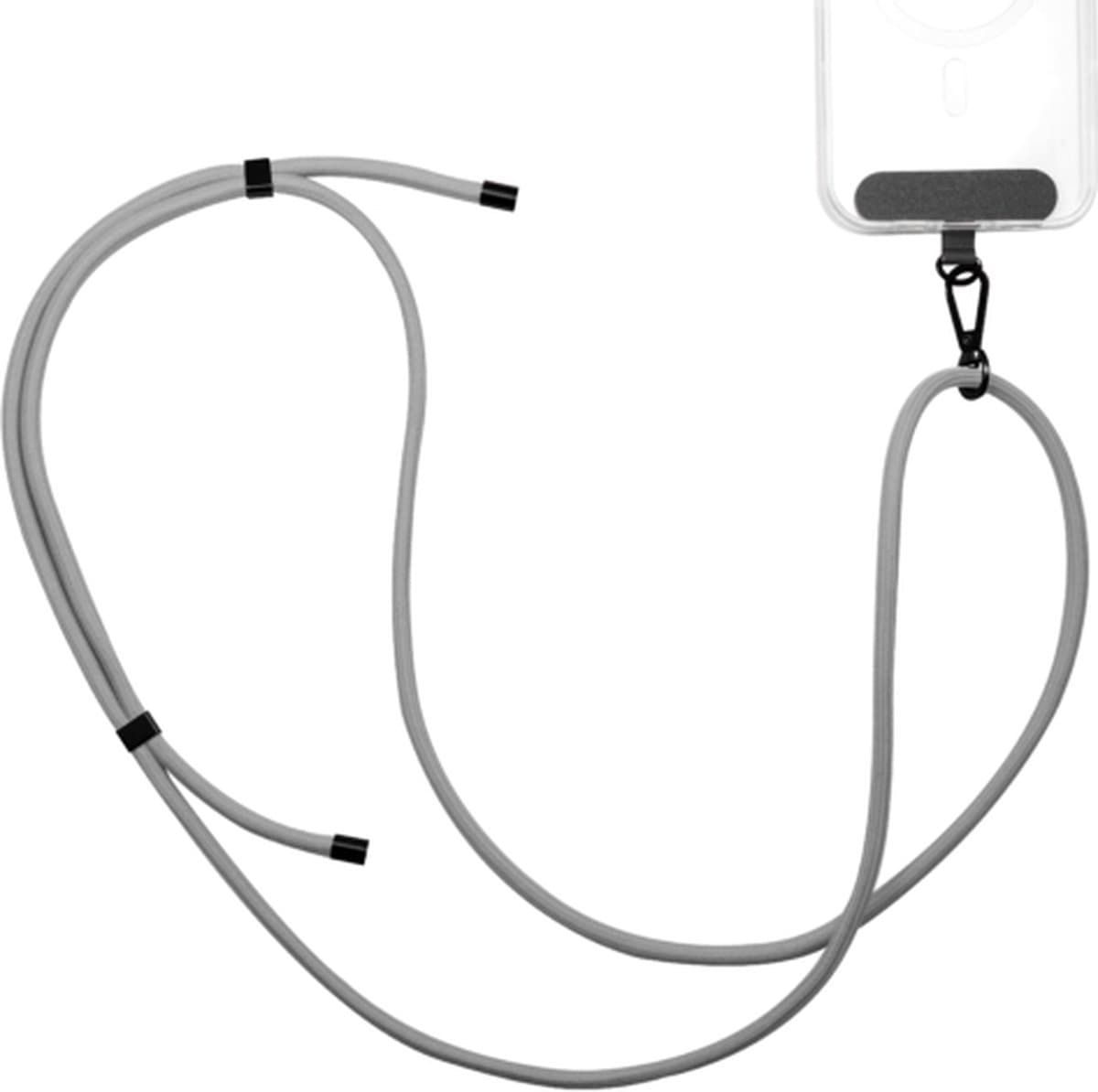 Musthavz Universeel verstelbaar telefoonkoord - Telefoonketting Universeel - Grijs
