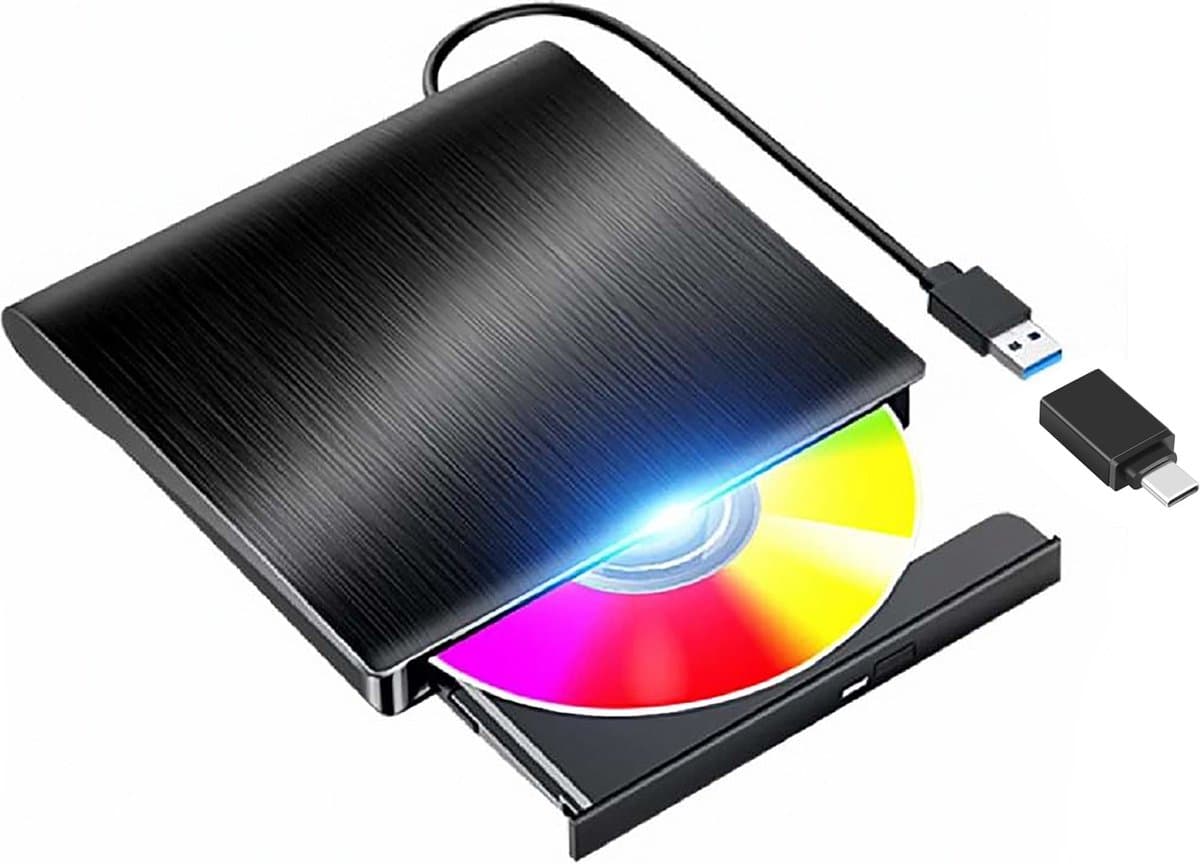 Ibley USB 3.0 DVD/CD Speler & Brander - Compact en Draagbaar - Plug & Play voor Windows, Mac & Linux