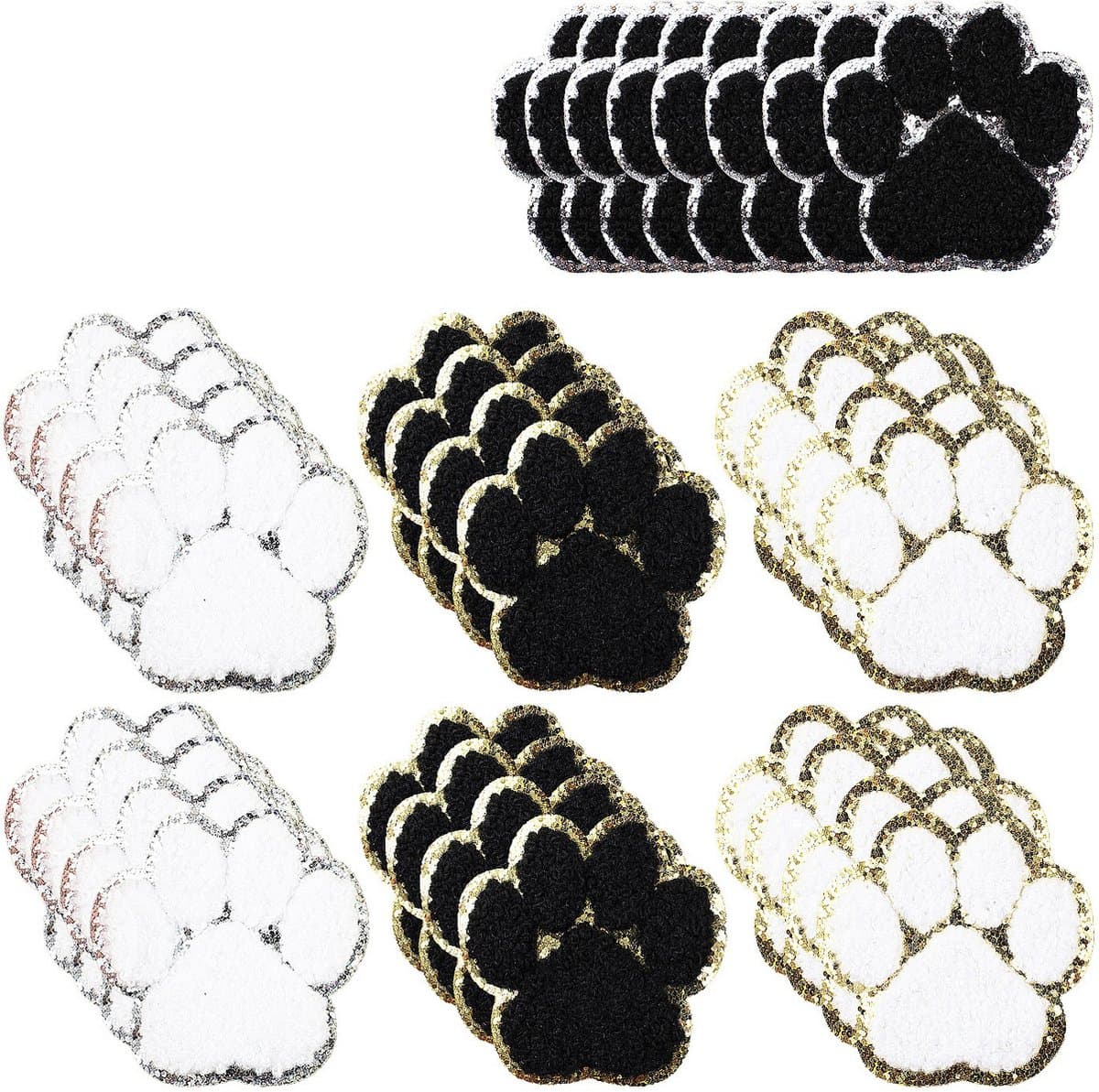 Handdoek borduur-hondenpoot Series - 32 Piece Set -stof & strijk applicatie