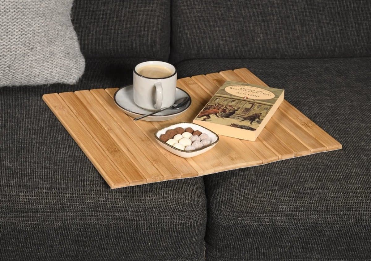Bank/Sofa dienblad, Flexibel, Bamboe, 42x34cm, Kesper