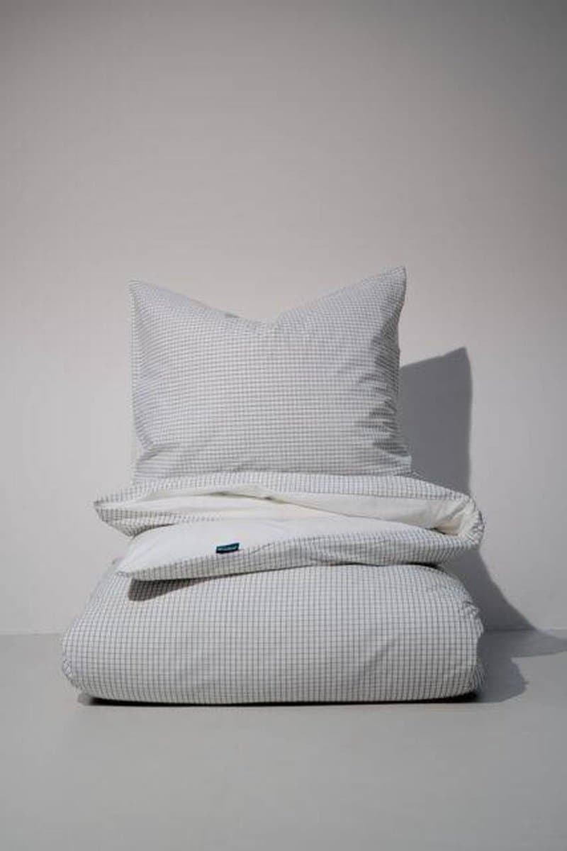 Auping Casual Squares Pure White - Kussensloopset Wit - Katoen Satijn