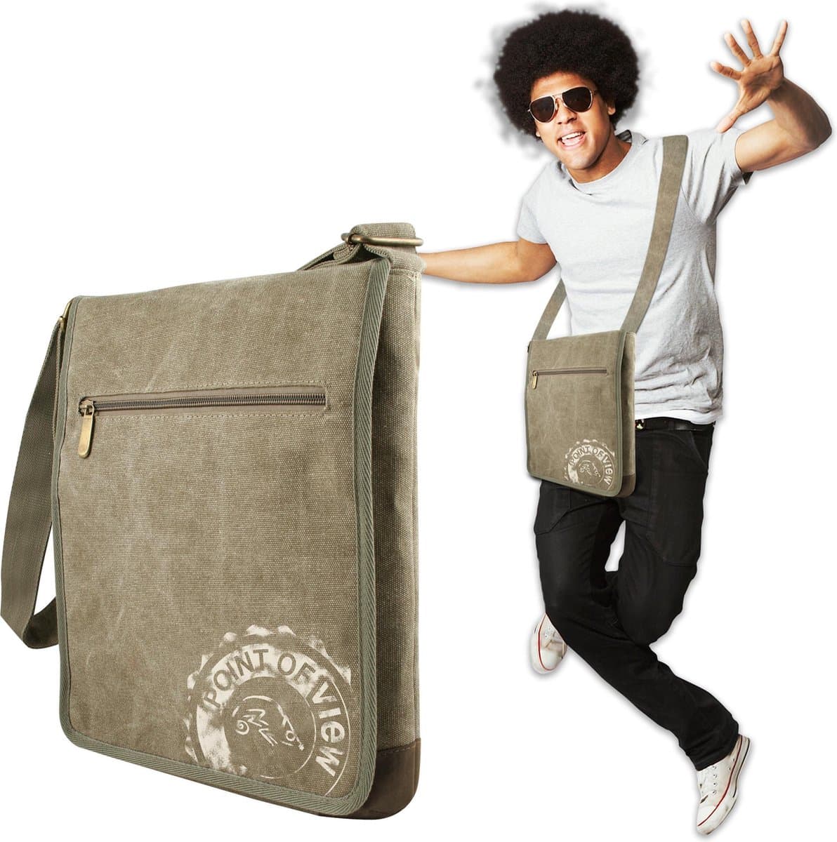 Point of View  -   Notebook tas Canvas -  Diesel like  - Model STORM