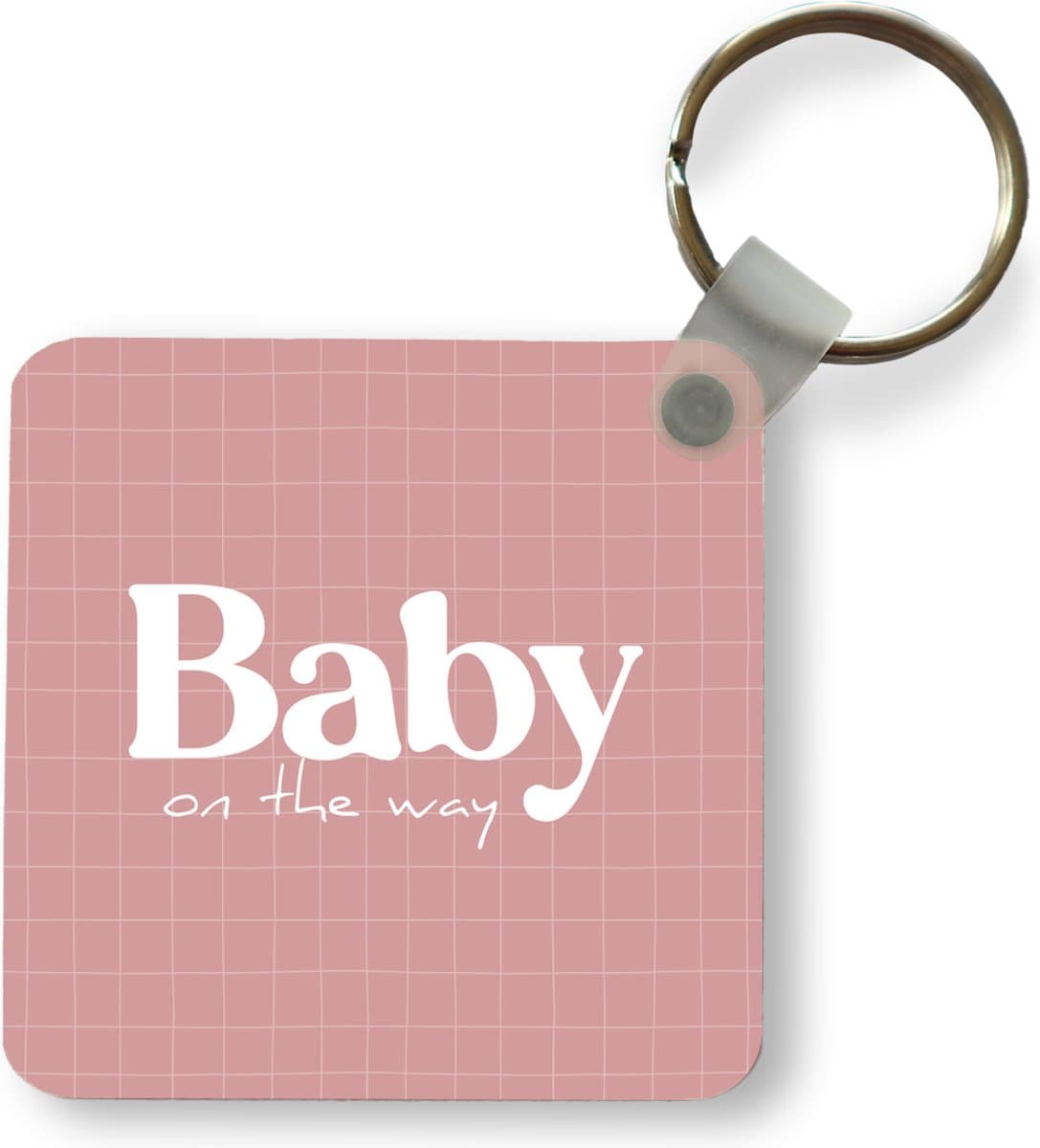 Sleutelhanger - Uitdeelcadeautjes - Baby on the way - Quotes - Zwangerschap - Spreuken - Baby - Plastic