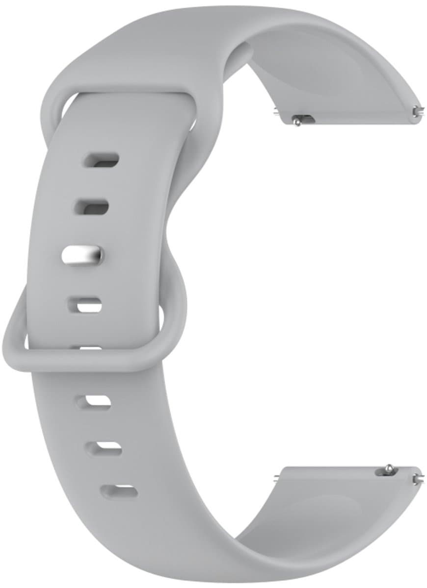 Voor Garmin Vivomove 3 20mm Solid Color Silicone Watch Band (grijs)