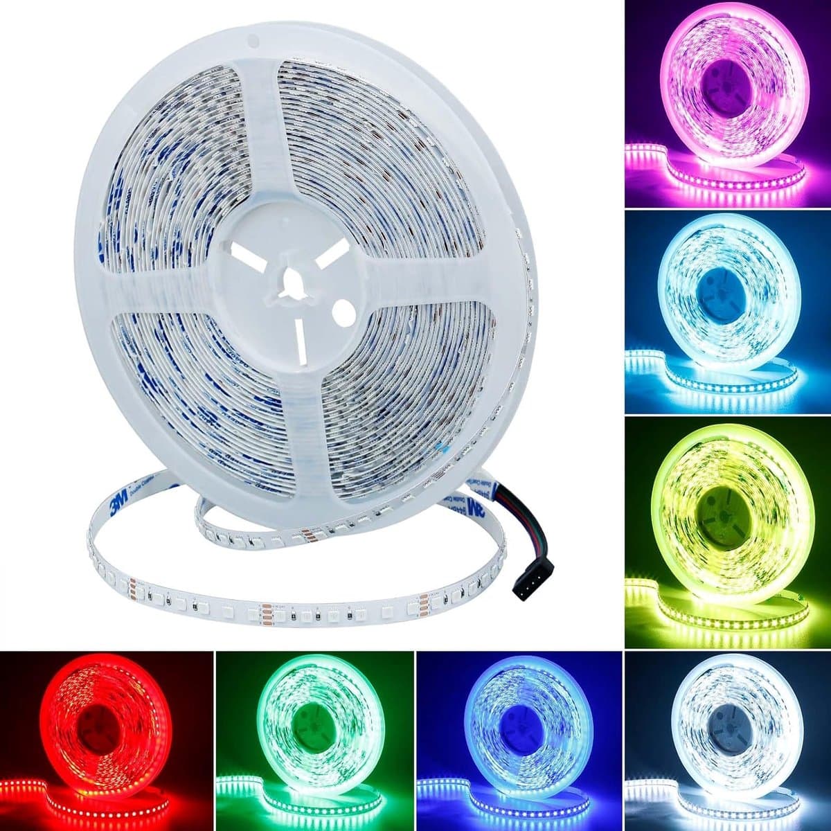 GOMING 24V 10M SMD3535 RGB LED Strip 120W 120LED/M Flexible IP20 Non Waterproof LED Tape Self Adhesive for DIY KTV Bar - ShopVlot