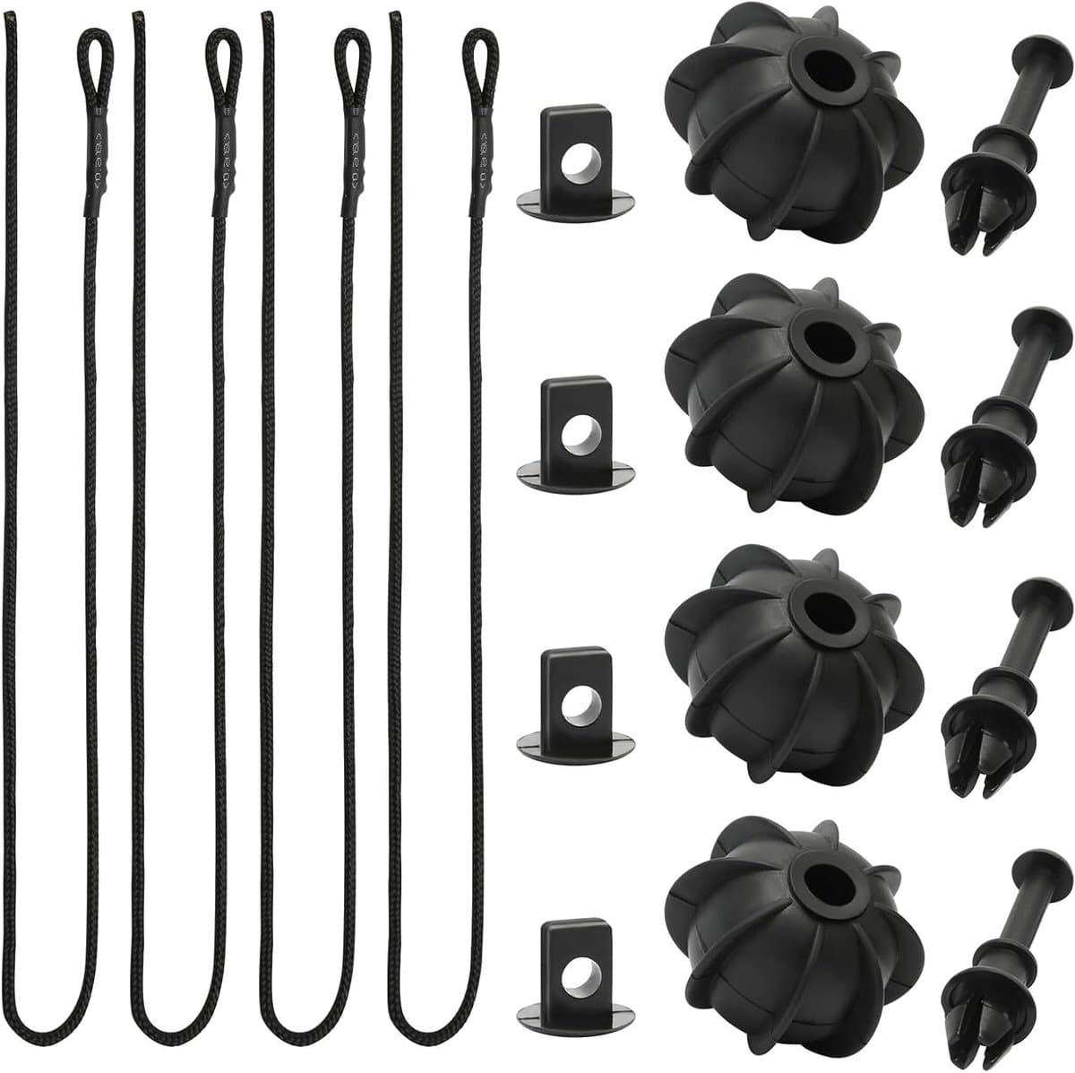Verstelbare Hoofsteun Bevestigingsriemen voor Kofferbak, 4 Stuks Kofferbakclips en Fasteners voor Auto-interieur Accessoires