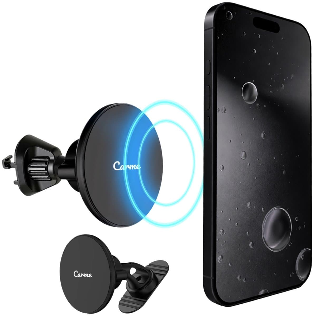 CarMe Telefoonhouders Auto - MagSafe Autohouder - Ventilatie & Dashboard - Magnetisch - GSM Houder Auto - Zwart