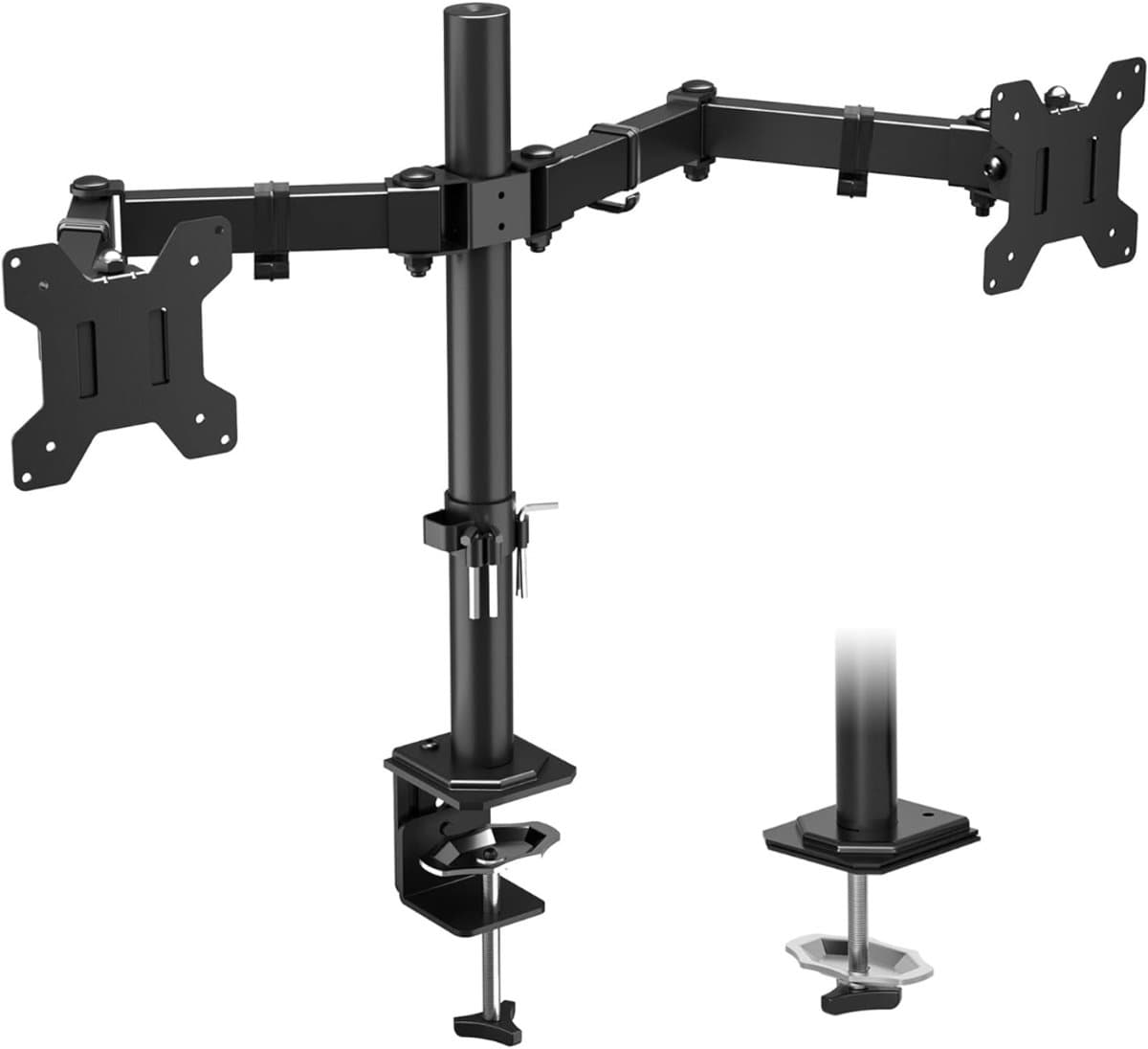 Lìon® Monitor Arm 2 Schermen - Monitor Arm - Monitor - Zwart - 86cm x 86cm x 43cm