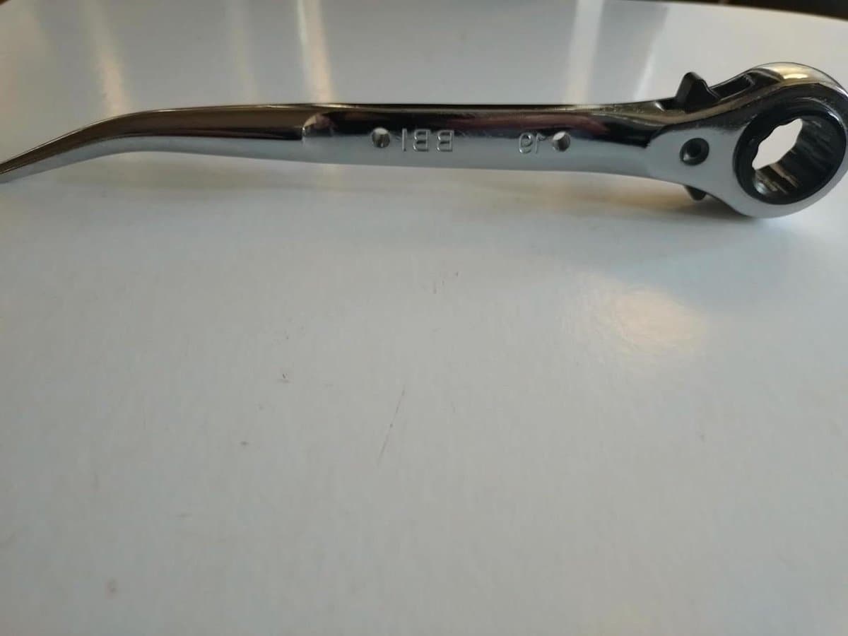Scaffolding Spanner - Ratchet Podger - Bouwplaats Werk - Dubbelzijdig 19 & 21mm - 10 Inch - Zilver
