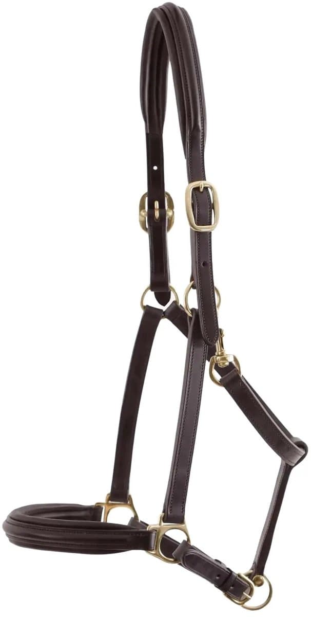 Met leer bekleed paardenhalster Premier Equine