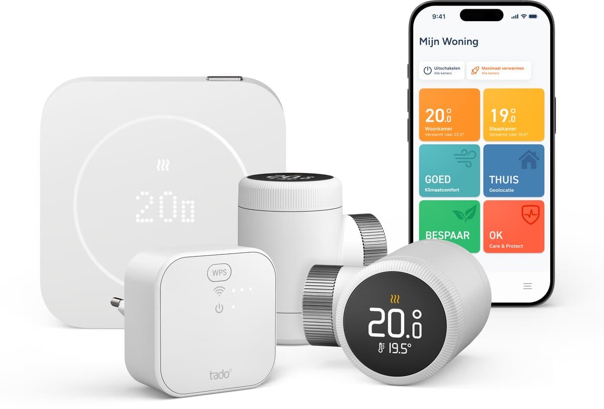 tado Bedrade Slimme Thermostaat X Multi Room Startpakket 2e Generatie (2 Radiatorknoppen)