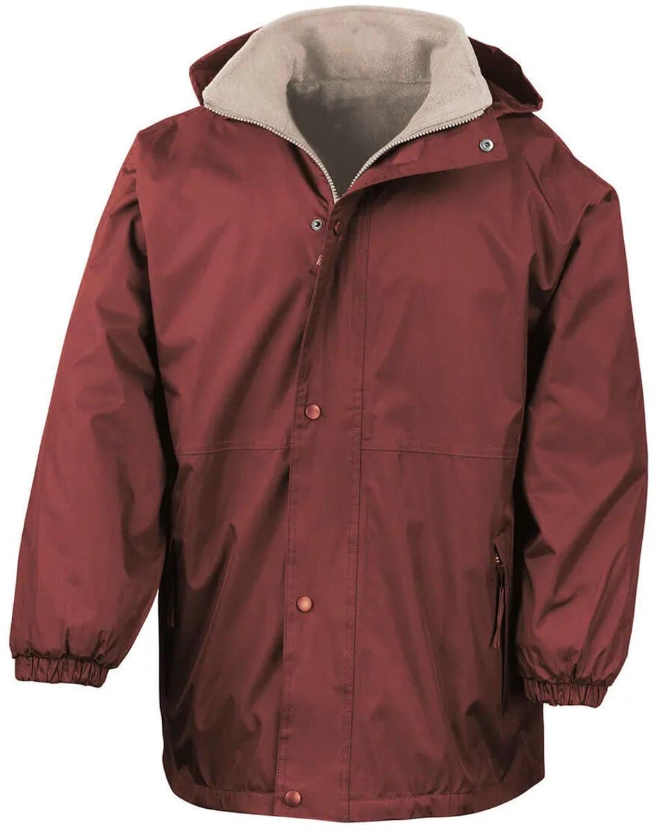 Result Reversible Stormdri 4000 Jacket RT160A - Burgundy/Camel - S